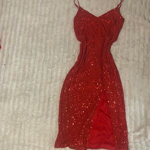 Premier Dazzling Red Backless Dress